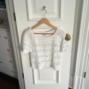 WHITE MESH SUMMER SHIRT - size small - perfect condition